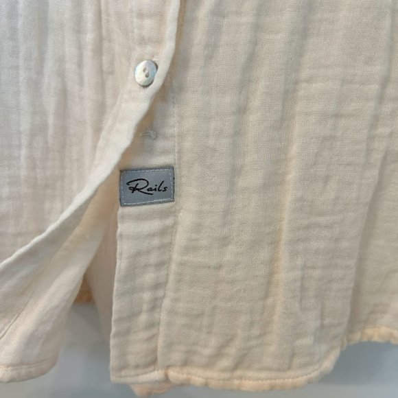 Rails Ellis Dip-dye Button-down Shirt In White Blush - Picture 7 of 12